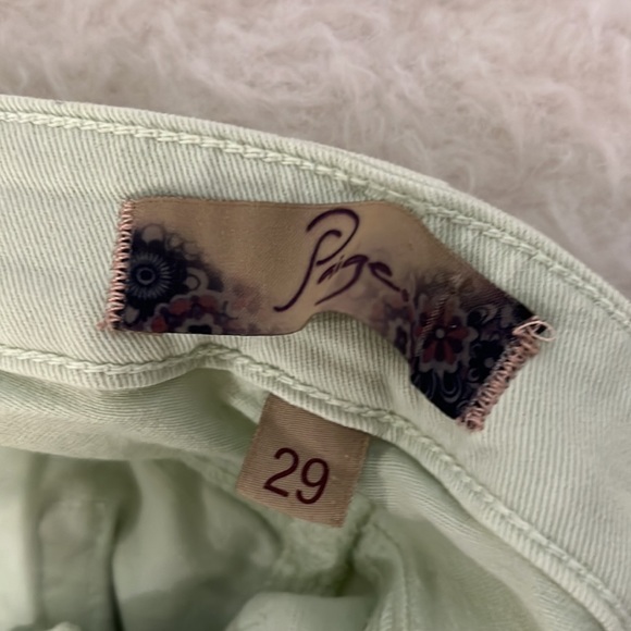 Paige Light Green pants size 29 - Picture 6 of 7